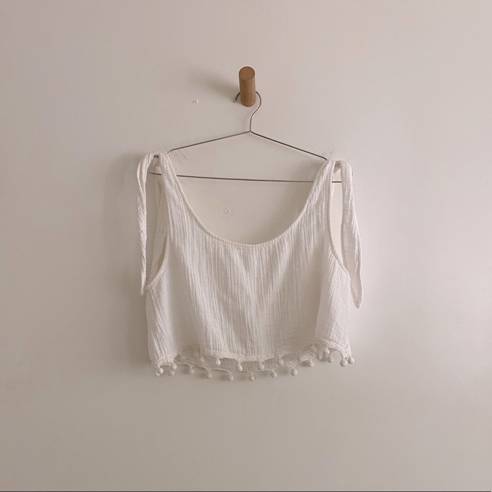 Revolve Anaak Cotton Gauze Crop Top